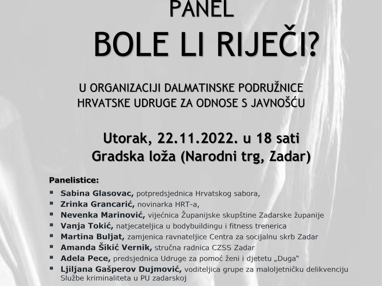 PANEL: “BOLE LI RIJEČI?”