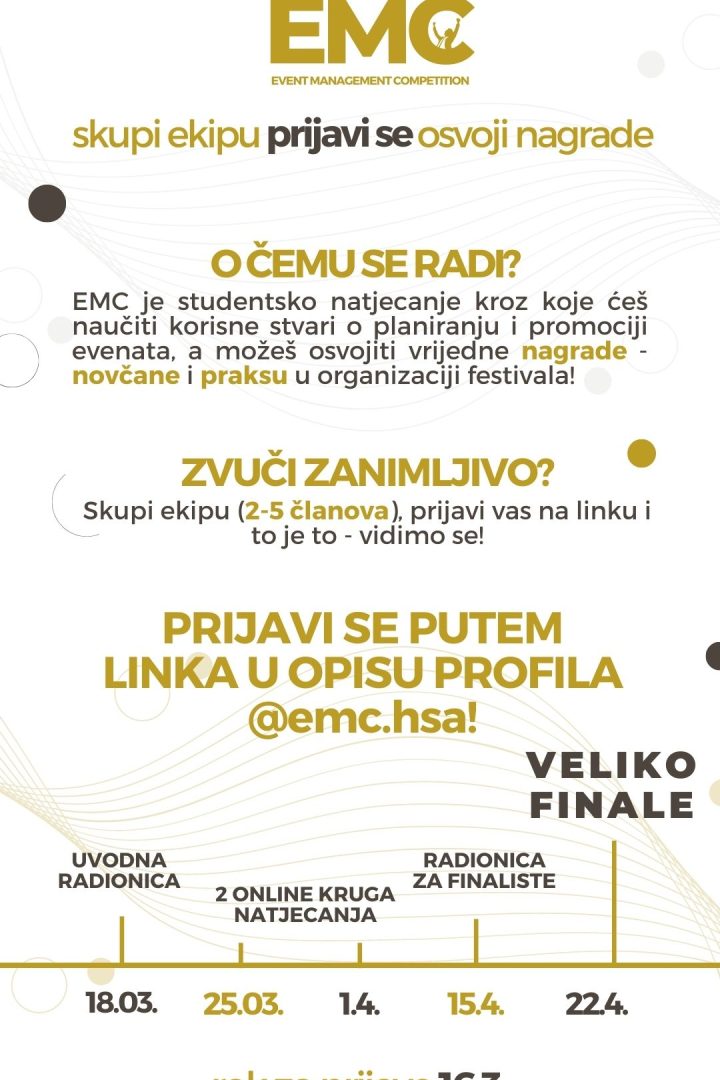Prijavi se na studentsko natjecanje u Event Managementu!