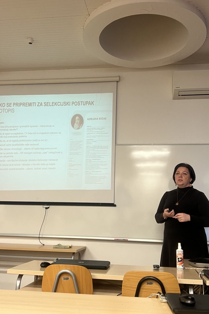 Održano gostujuće predavanje naše uspješne Alumne Adrijane Budak