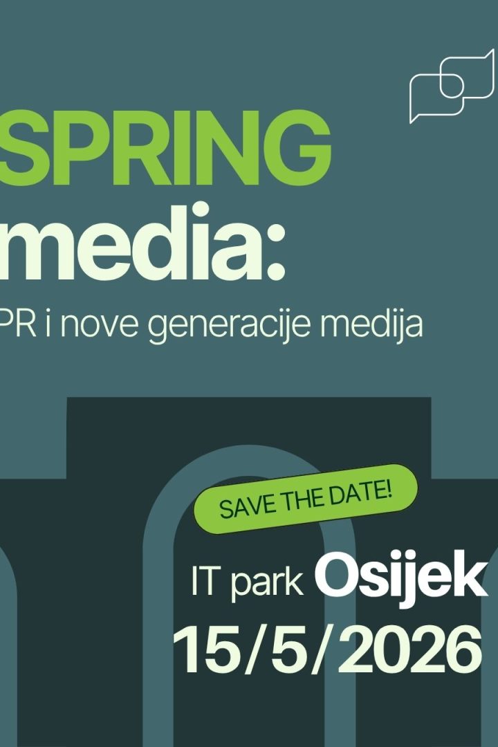 Poziv na konferenciju – SPRING media – PR i nove generacije medija, 15.5.2026., Osijek