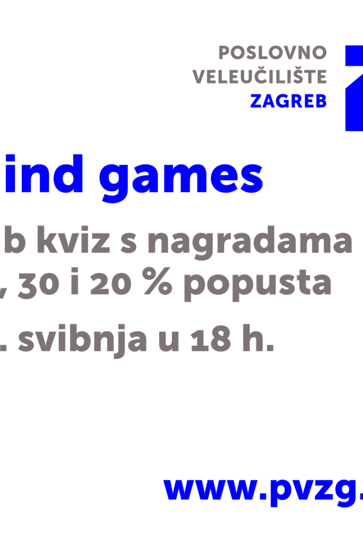 Upoznaj svoj studij + MIND GAMES (PUB kviz) = PVZG 14.5.2026. u 18 sati
