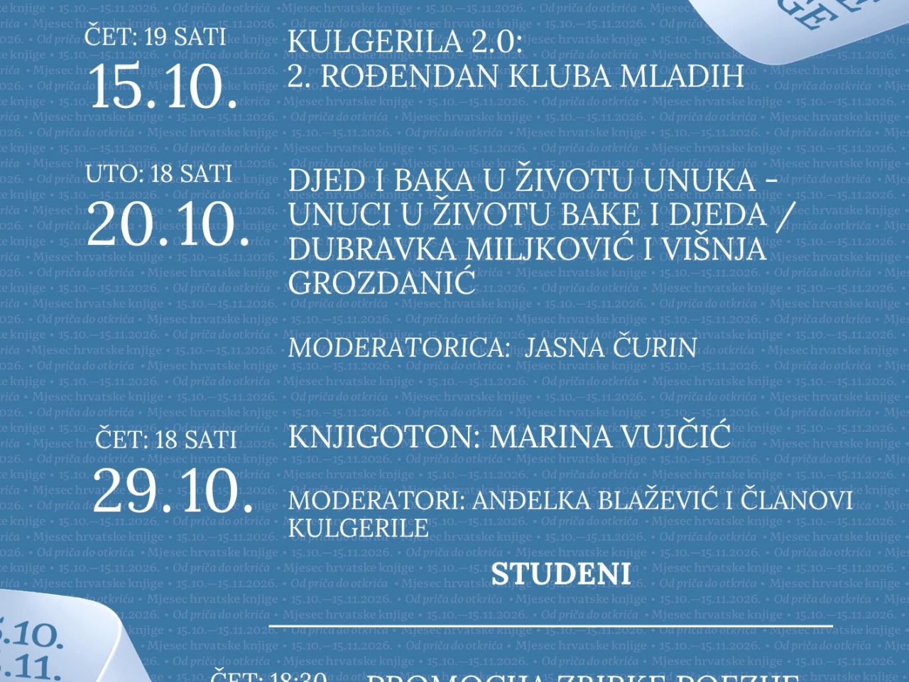 Mjesec hrvatske knjige 15. listopada – 15. studenoga 2026.