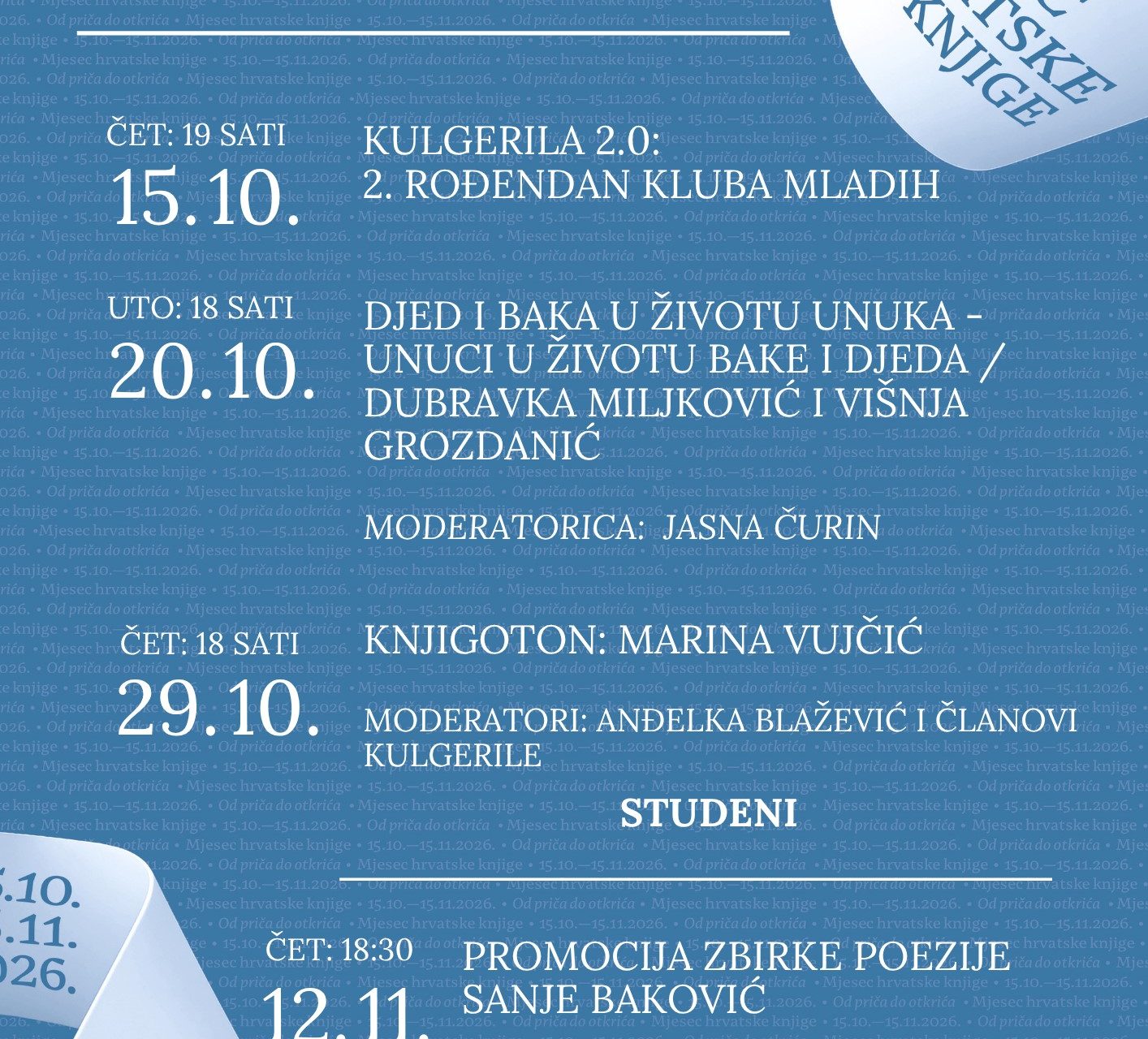 Mjesec hrvatske knjige 15. listopada – 15. studenoga 2026.